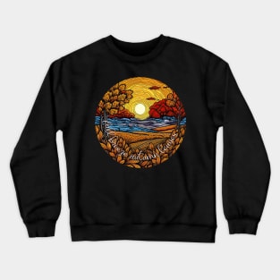 Fall Breeze Autumn Leaves Crewneck Sweatshirt